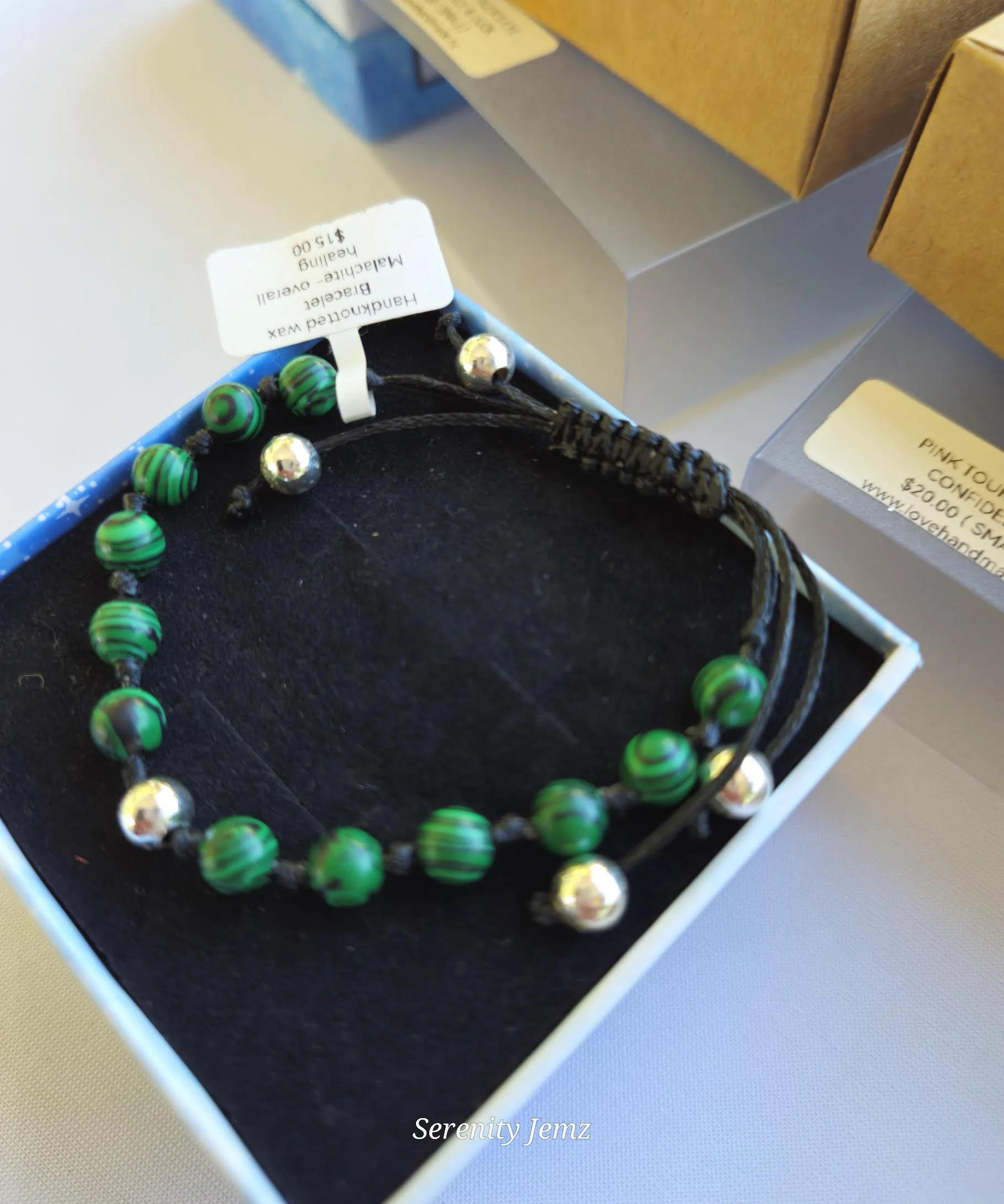 Malachite Harmony Bracelet with Sterling Silver beads