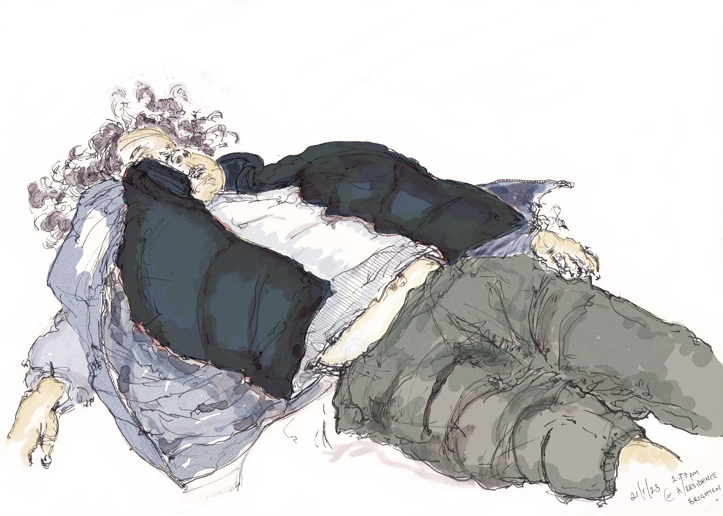 Asleep on sofa at Artists Res Brighton.jpg