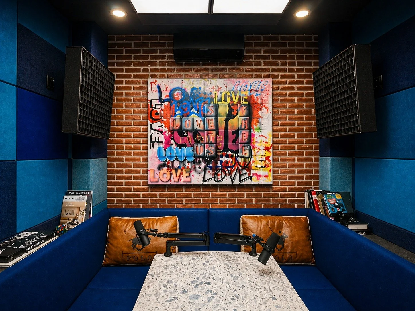 🎙️ Welcome to The Blue Room Podcast Studio inside Gallery 8 
A premium podcast and content studio on the Gold Coast designed for creators, artists, musicians, entrepreneurs and brands.

Located inside Gallery 8&rsquo;s art gallery and creative hub, 