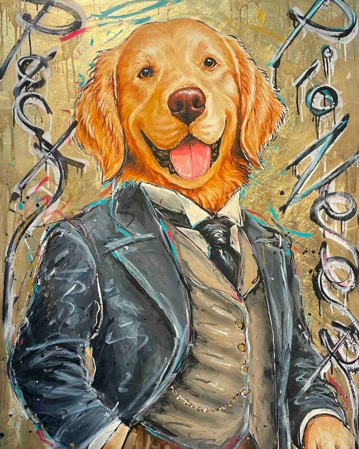 Who&rsquo;s a good boy? A very distinguished one.
A statement artwork with plenty of heart, this piece is made for dog lovers, collectors and anyone who loves art with a playful twist.

Now available to view at Gallery 8.

📍Gallery 8, Southport
Mess