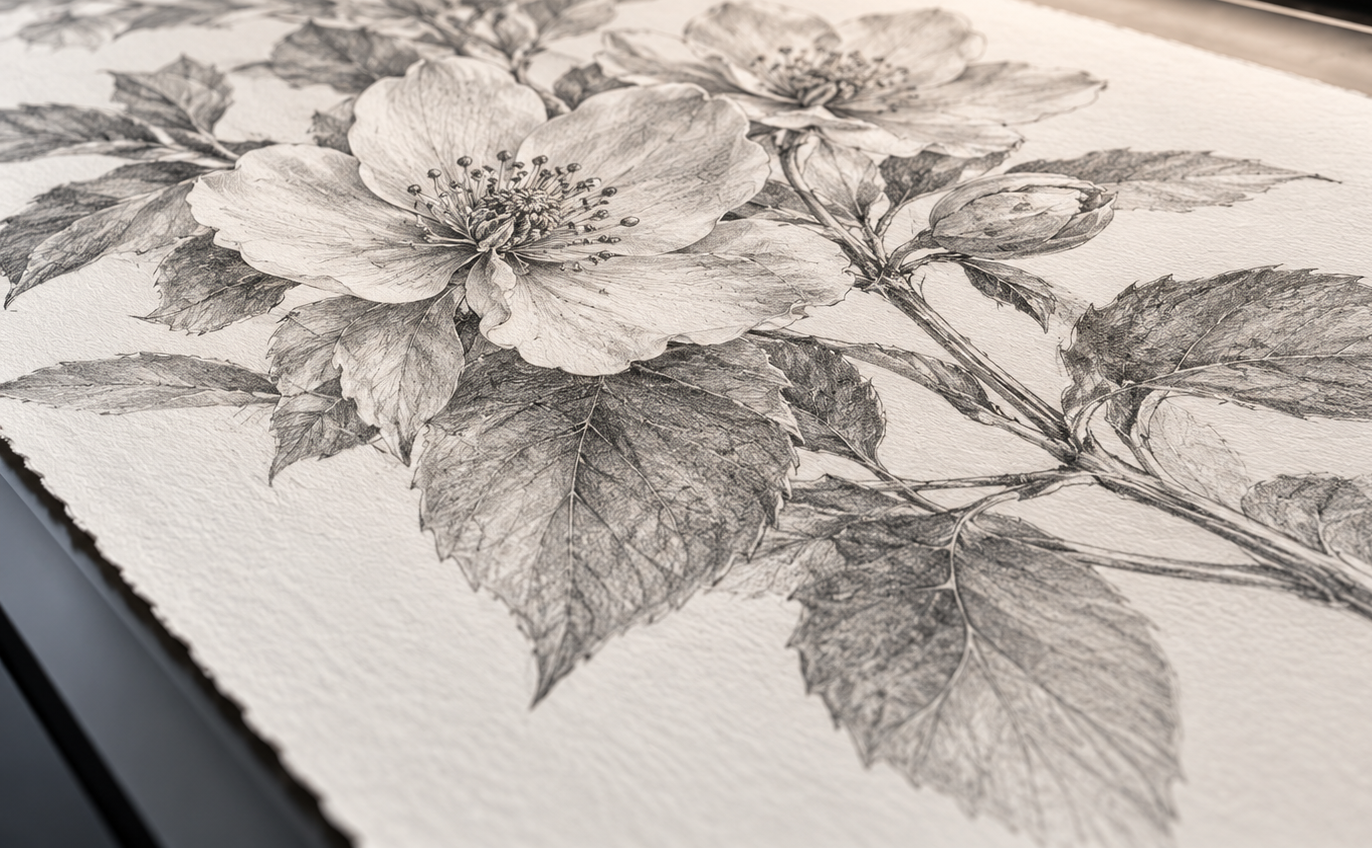 WORKS ON PAPER - Watercolor, gouache, ink, charcoal, pastel, and pencil in any scale