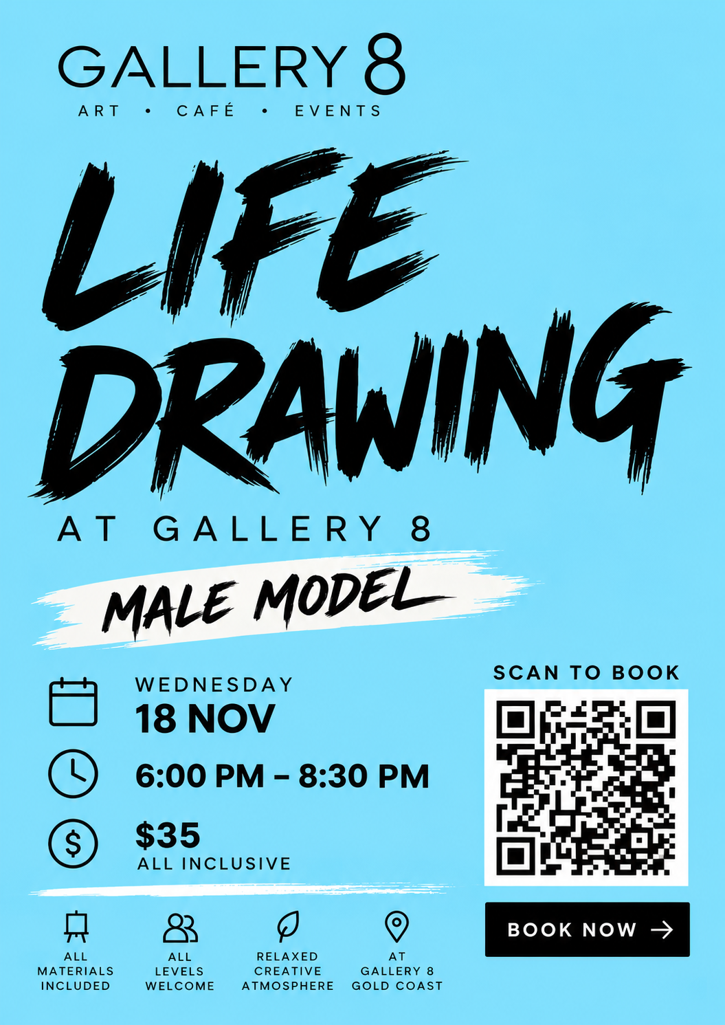 MALE  LIFE DRAWING 