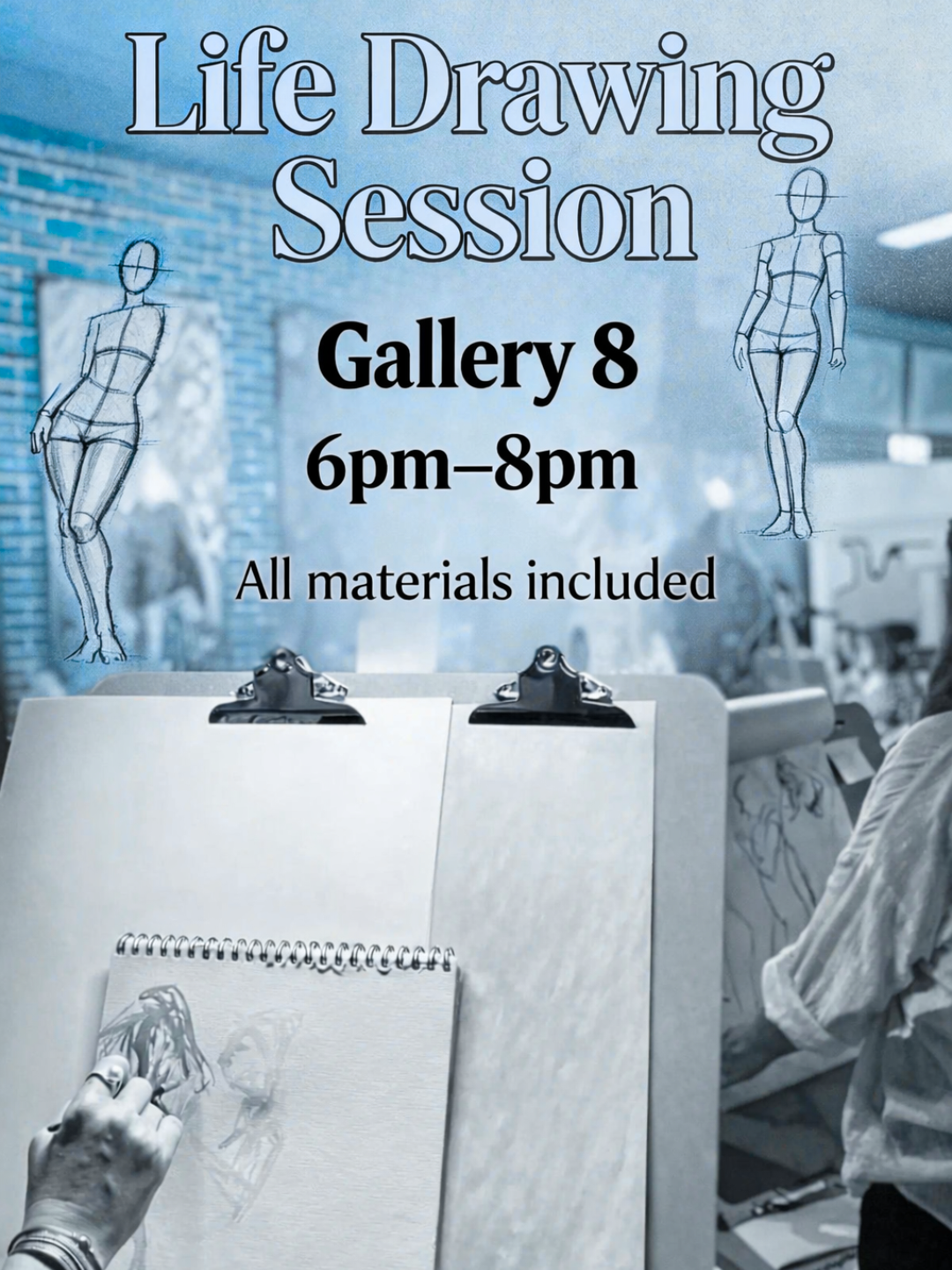 Life Drawing Southport - Male Model - Thursday 19th March 6pm - 8.30pm.  Come solo or bring a friend
