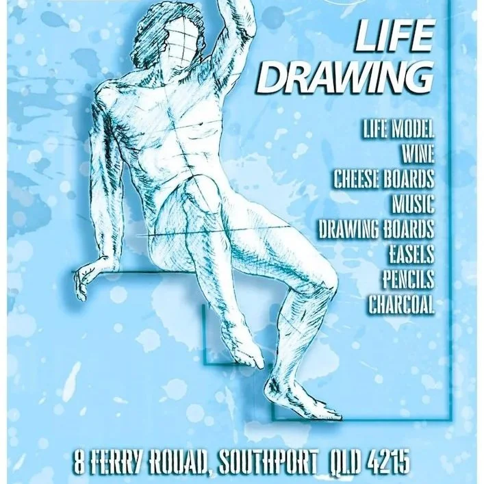 18 Dec 6pm - Life Model Drawing - Male Model 