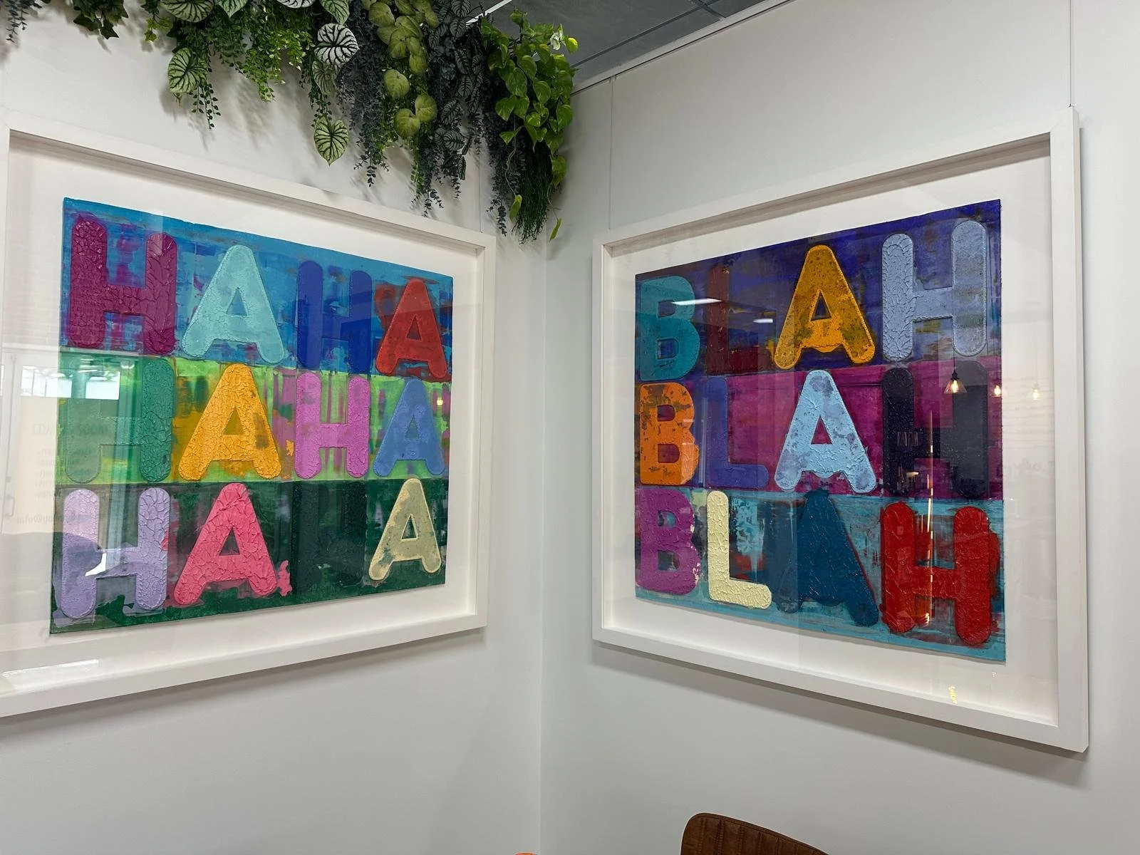 "Blah Blah " originals by Mel Bochner