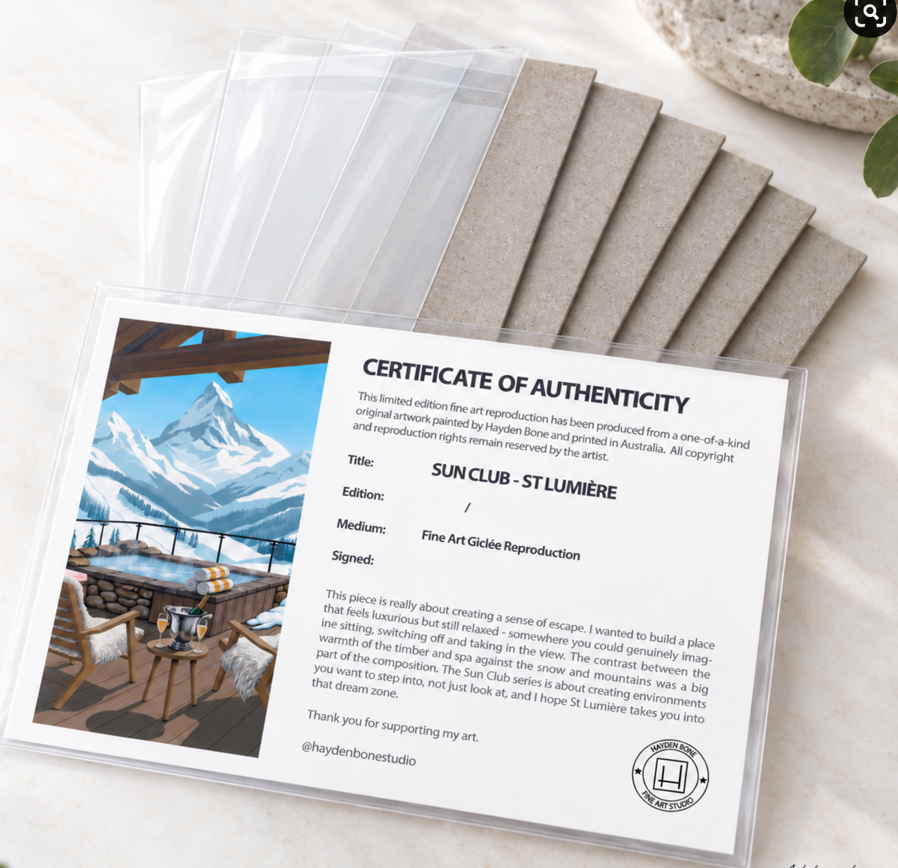 Print your Certificate of Authenticity