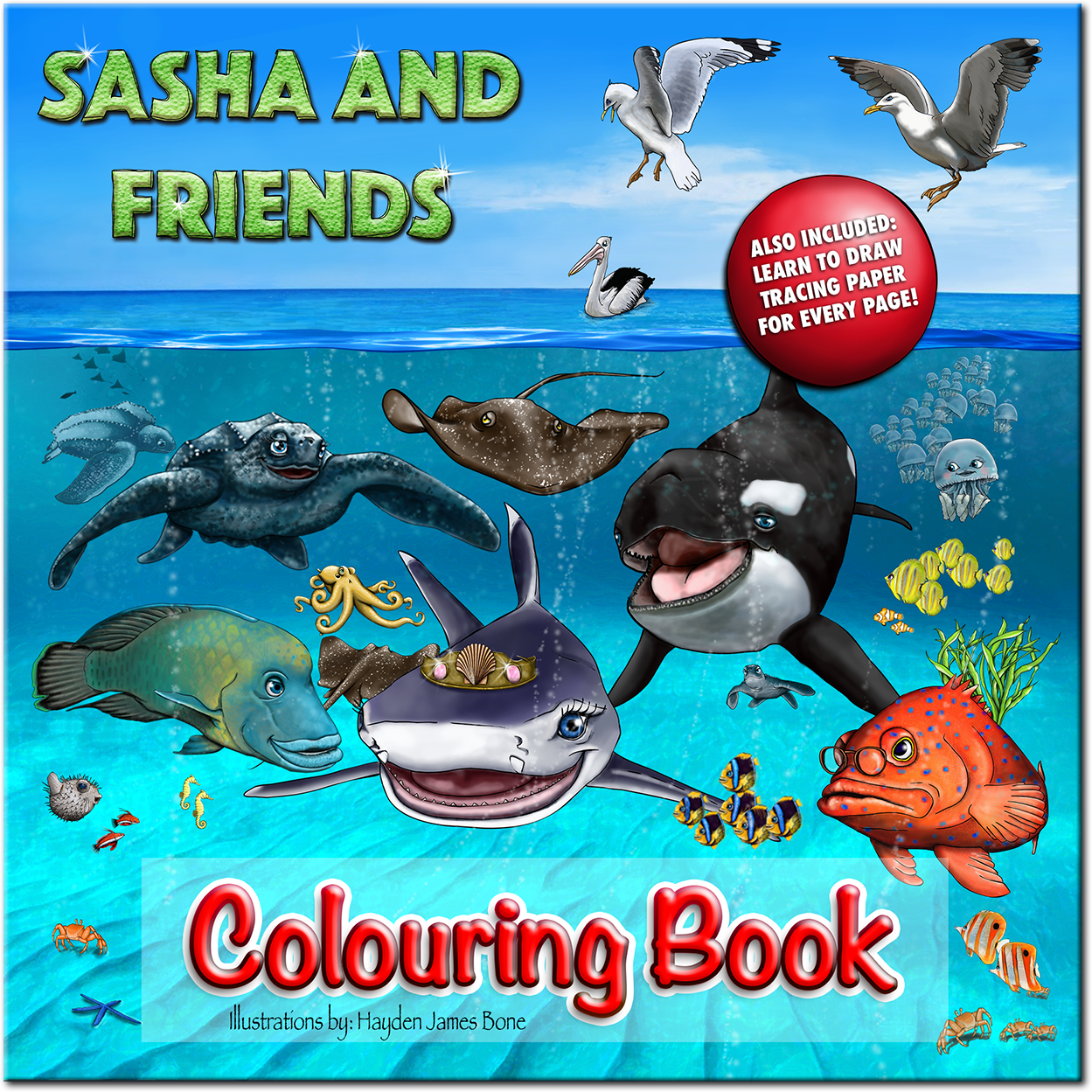 Sasha and Friends' Great Barrier Reef Colouring Book