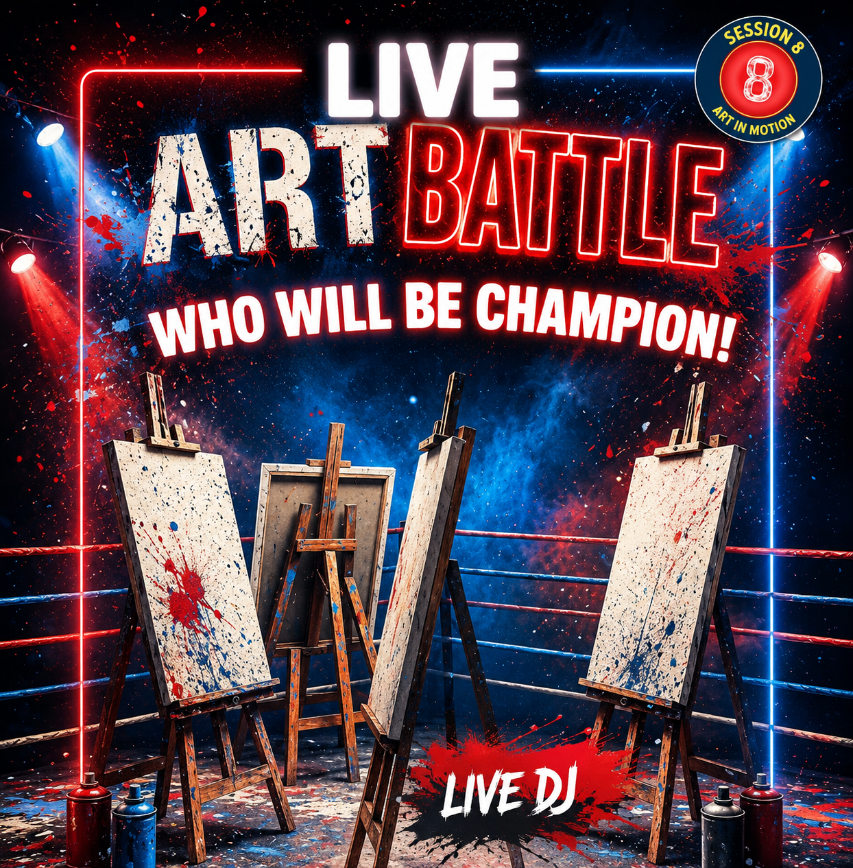 Live Art Battle April 2026 - 8 Artists