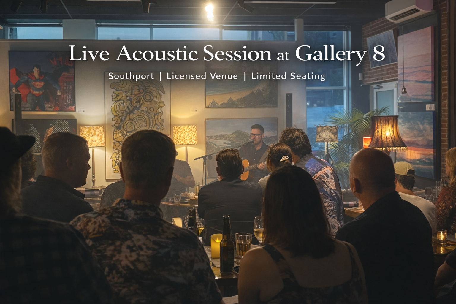 Host Your Album Launch or Live Acoustic Session at Gallery 8 🎶
✔ Licensed venue – wine, cocktails & drinks available
