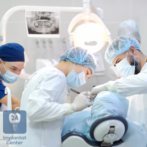 Chirurgischer Eingriff (Einsetzen des Zahnimplantats)