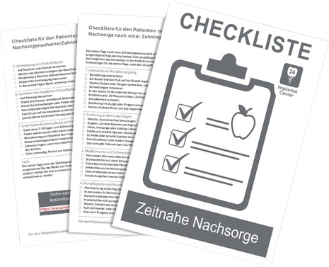Nachsorgenach der Zahnimplantation