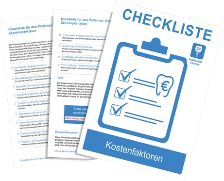 Kostenfaktoren einer Zahnimplantation