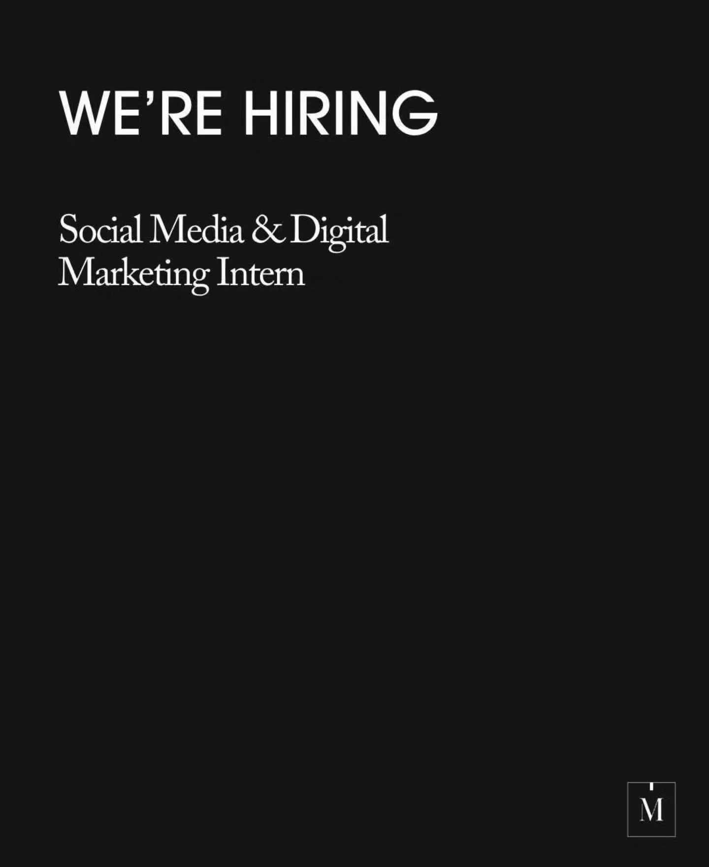 MEYVN is looking for a Social Media Intern who understands that social is not noise, it&rsquo;s presence.

If you&rsquo;re excited by the intersection of style, art, and culture, we&rsquo;d love to meet you.

Head to our website to apply as MEYVN mov