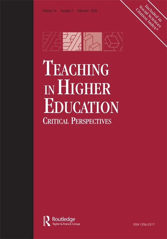 Teaching to say ‘no’: pedagogies of refusal in the social sciences classroom (and beyond), Teaching in Higher Education, with Jennifer Philippa Eggert & Lewis Turner, 2025