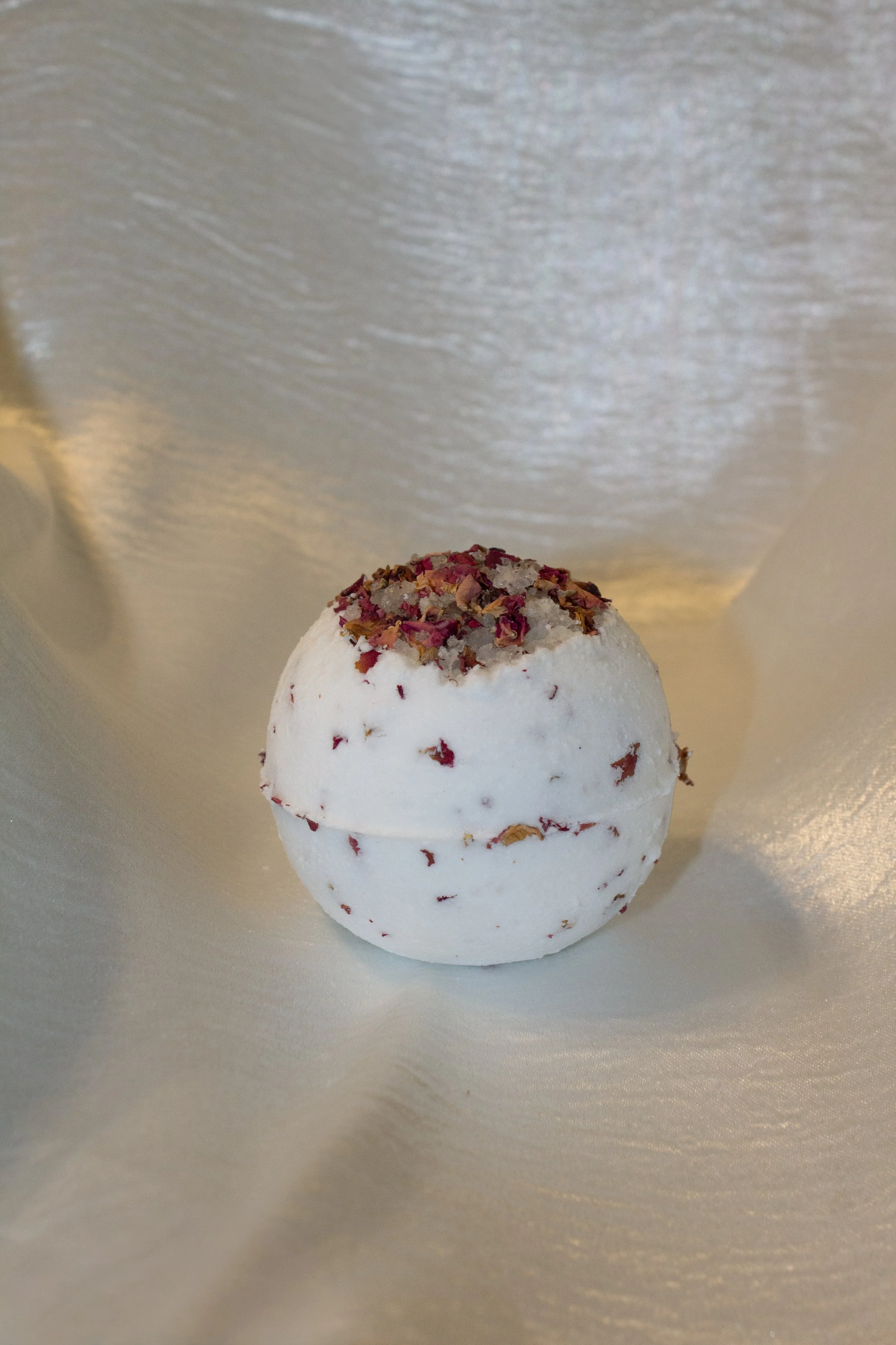 Rose and Salt Bath Bomb