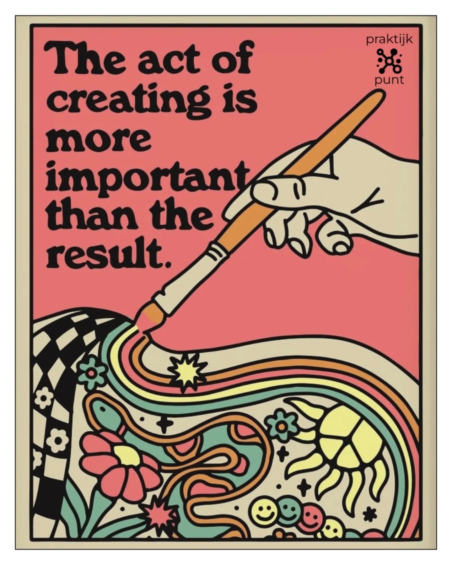 WERKPUNT.

Een mooie prent, gevonden via @thekindset , dat aanmoedigd om #creatief te zijn, out of the box te denken, #actief te zijn. De weg is immers minstens zo belangrijk als het resultaat 📍

#werkpunt
#praktijkpunt