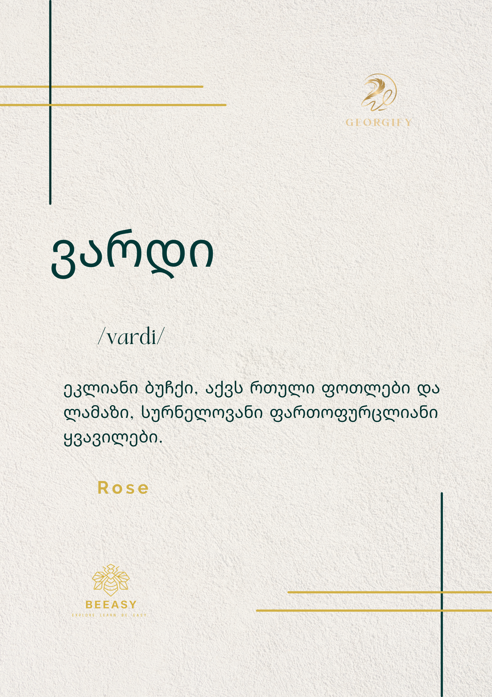 ვარდი - /vardi/&nbsp;- Rose