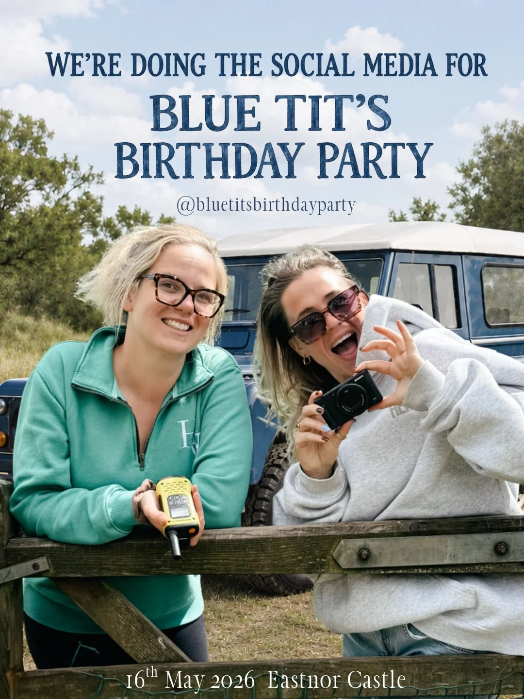 🍾🥂✨MEGA NEWS! 

We&rsquo;re doing the social media content for BlueTit the Landrover&rsquo;s 40th Birthday party this weekend and it&rsquo;s going to be AWESOME! @bluetitsbirthdayparty 

Thanks Tati from @overintherover for getting in touch and inv