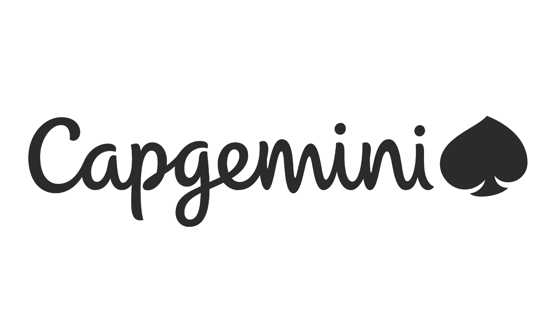 Word 'Cappuccino' in cursive font with a stylized black spade symbol at the end.