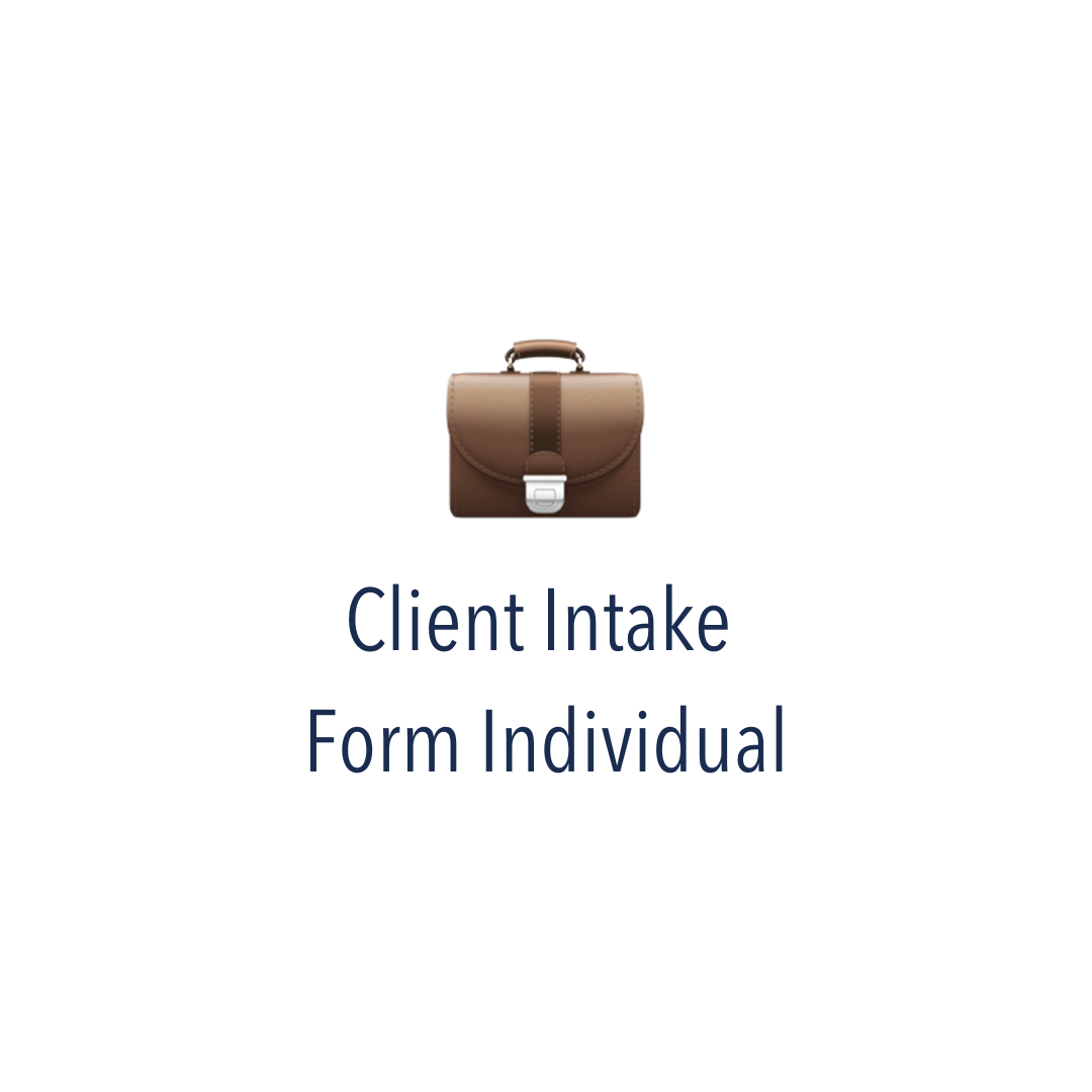 Client Intake Form Individual