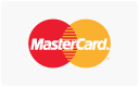 MasterCard logo with overlapping red and yellow circles and white text.