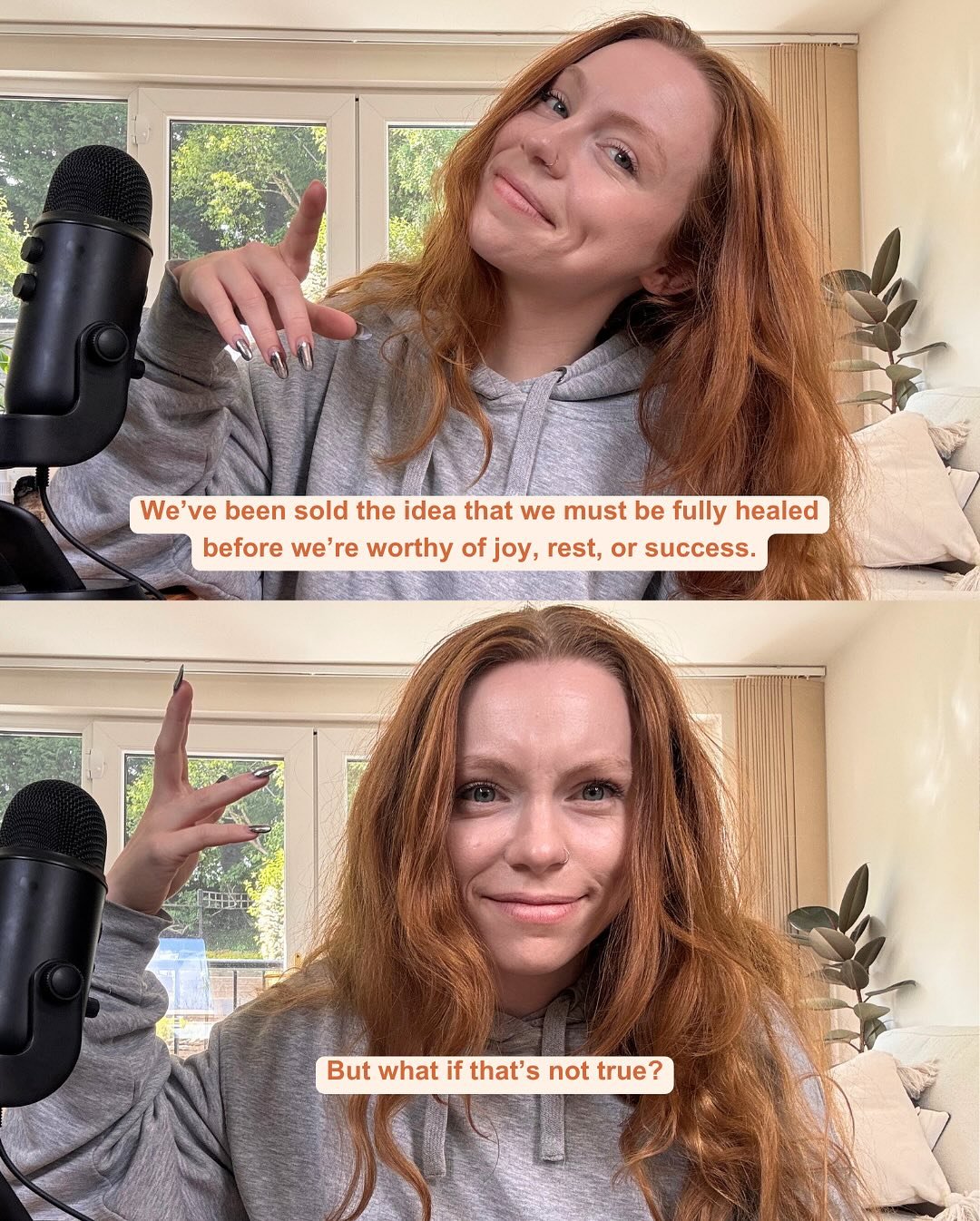 New podcast episode of Guided is LIVE:
We’ve been sold the story that healing is a finish line — that once we’re “healed,” then we’ll finally be worthy of joy, rest, love, creativity, success...
But what if that&