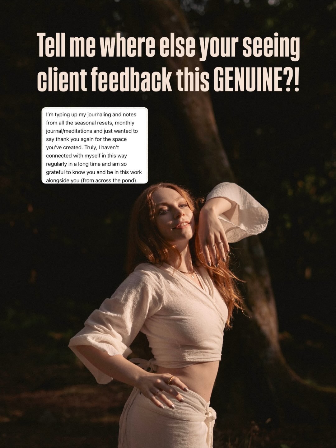 Witnessing women come home to themselves will never stop feeling sacred. 

Every message I receive, every breakthrough shared, every moment of &ldquo;oh&hellip; that finally makes sense&rdquo; reminds me why I do this work.

These words aren&rsquo;t 