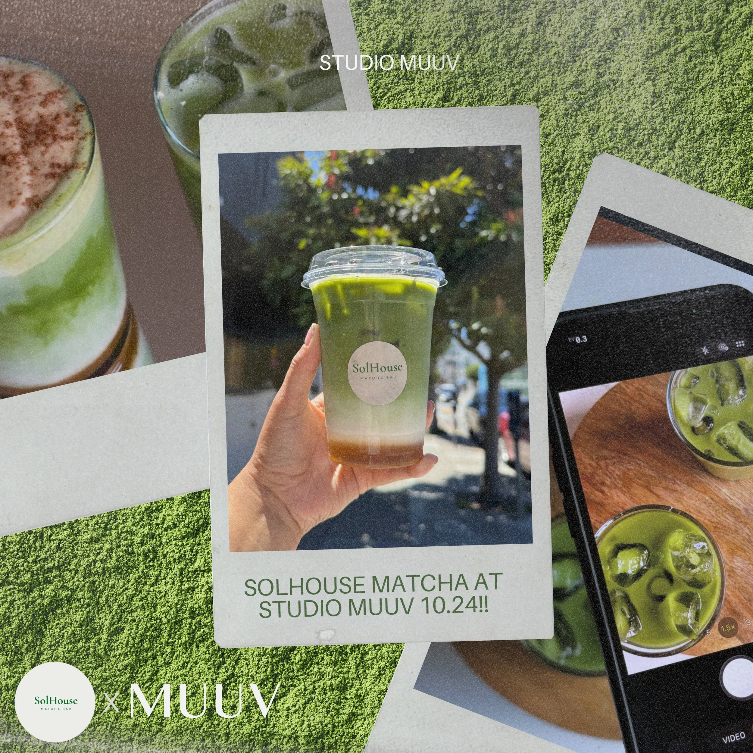 MUUVMMENT &amp; MATCHA

Move, sweat, and matcha.

Join us for a 45-minute intro Xformer Pilates class with MUUV, followed by a freshly made matcha from Jess at SolHouse Matcha.

Class times
12:00 PM &mdash; Doors open at 11:30 AM
1:00 PM &mdash; Door
