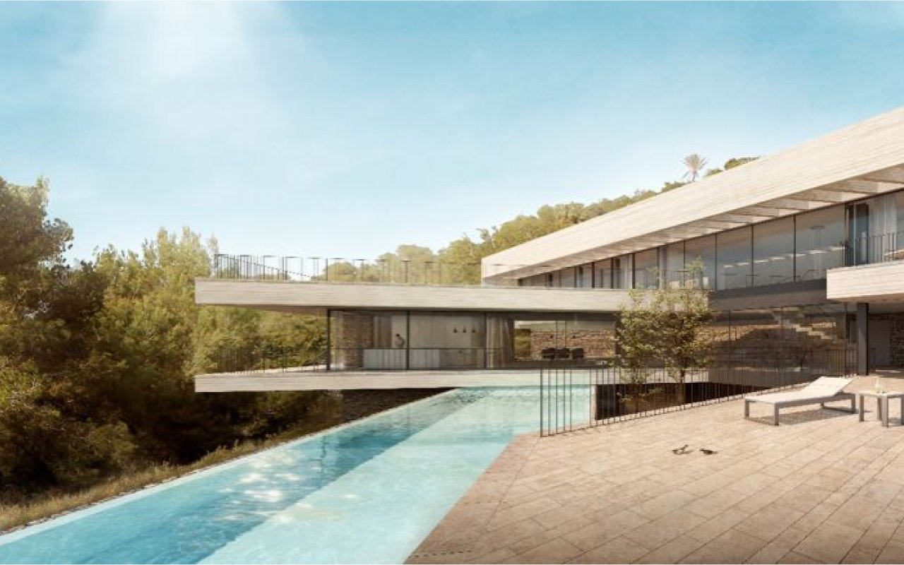 Villa Can Rambau - render progetto