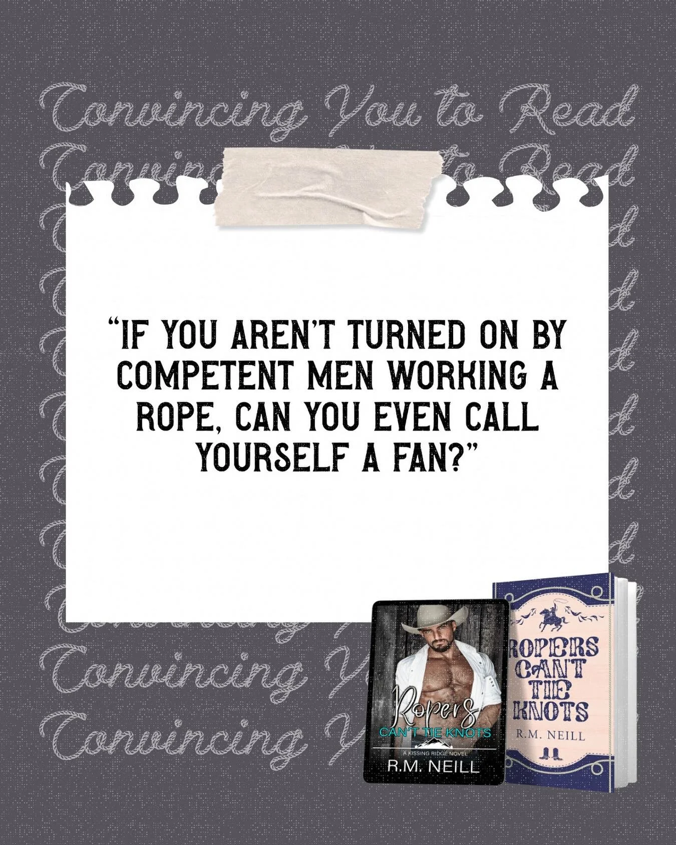 I mean, it&rsquo;s a valid question. 

Hunter returns to the ring and Gabe&rsquo;s love of rodeo kicks up a notch as a result. 

Swoony, steamy, fake marriage with a prickly cowboy and a city slicker lawyer is coming soon!

#swoonyreads #gaybookstagr
