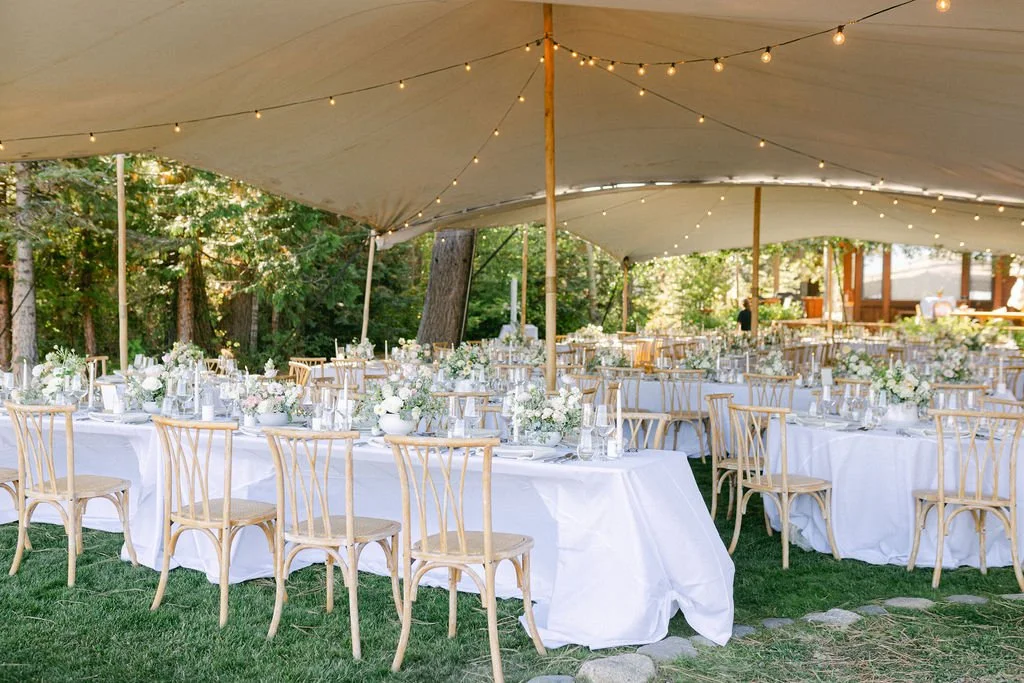 When every table is a moment. From the layered linens to the delicate florals, this setup shows how timeless neutrals can still make a major impact. 🤍

Planning a Tahoe wedding? Save this post as reception inspiration.

Planning + Design: @ofdevents