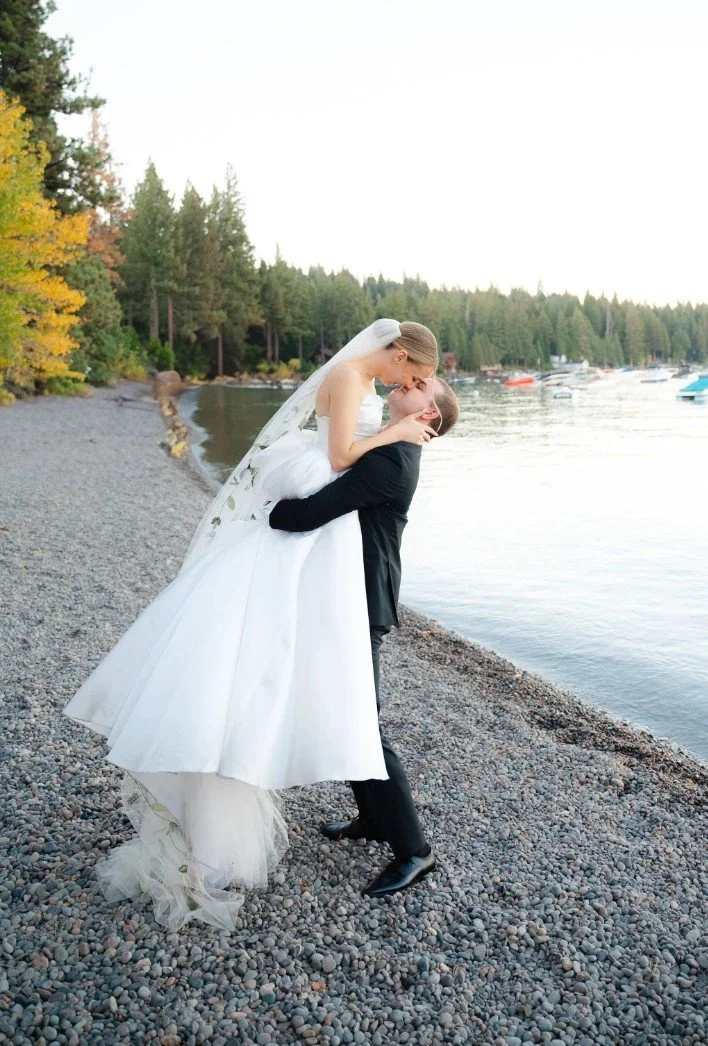 Vows on a private pier. Lake Tahoe shimmering like glass. And a love story that started in high school English class.

Carleigh and her husband's intimate celebration at Sunnyside Resort in Tahoe City is everything we love about a Lake Tahoe wedding 