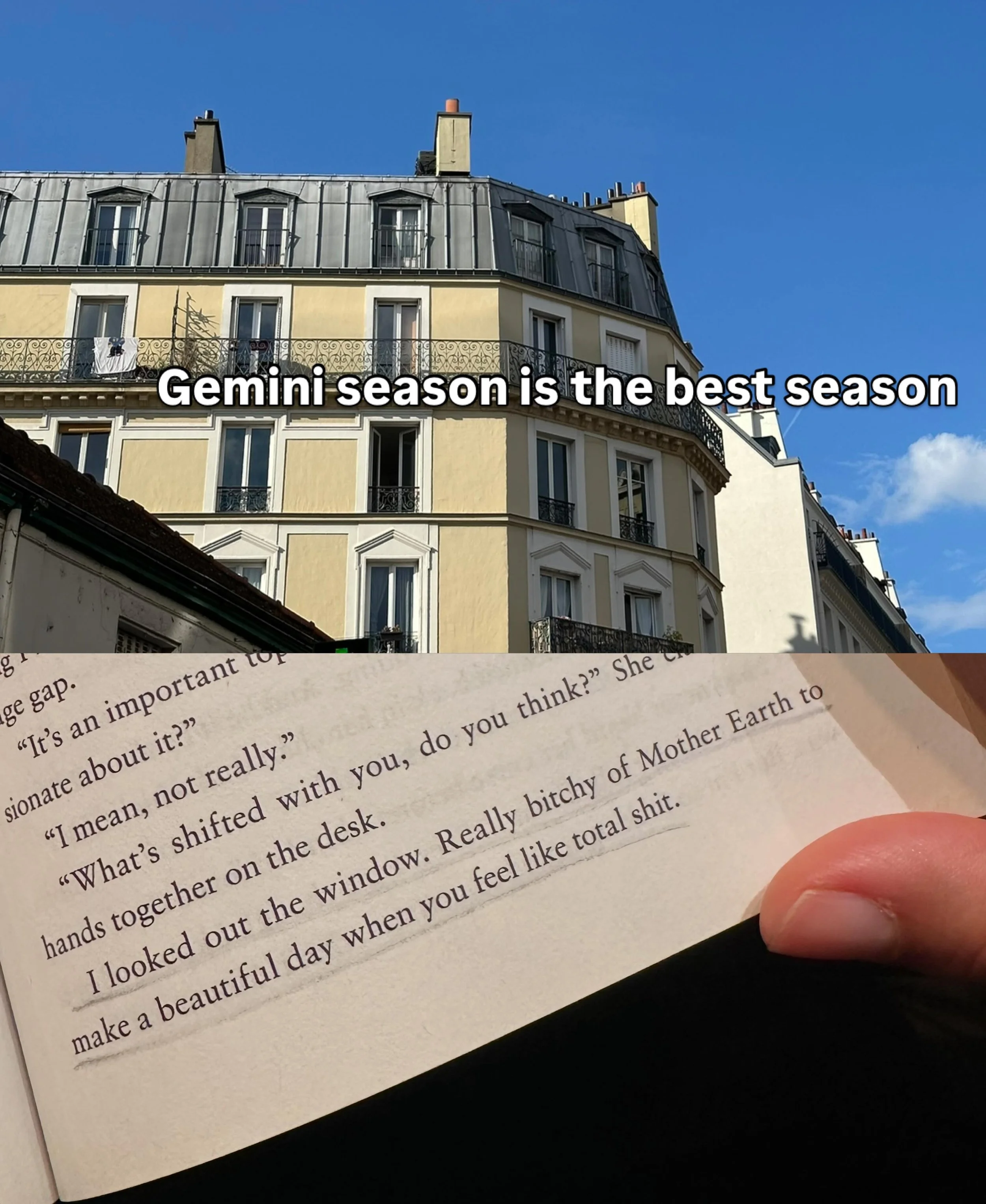Gemini season is the best &mdash; I will die on that hill merci bonne soir&eacute;e 💚