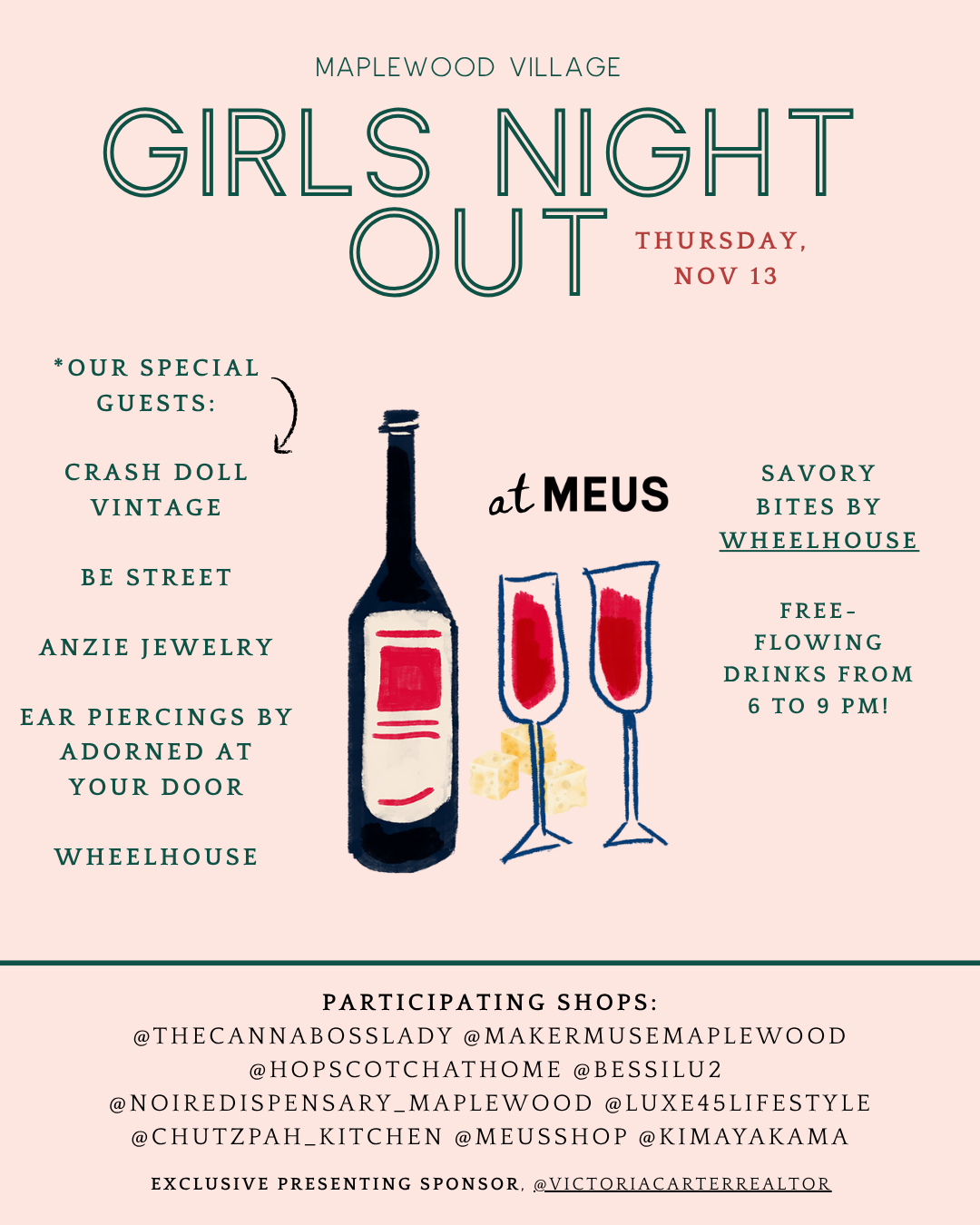 MAPLEWOOD VILLAGE PRESENTS GIRLS NIGHT OUT- CRASH DOLL VINTAGE AT MEUS