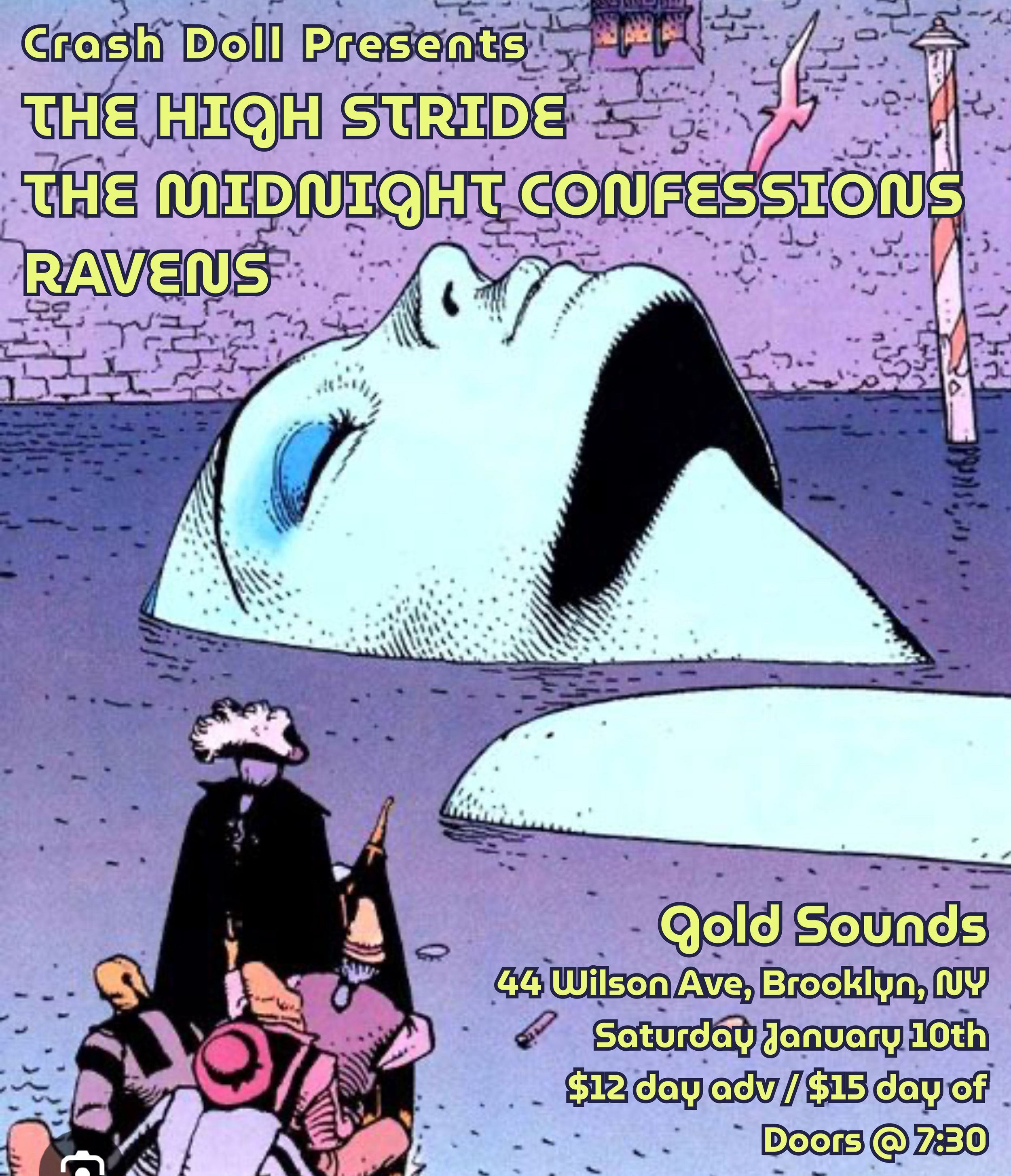 Crash Doll presents The High Stride, The Midnight Confessions, Ravens at Gold Sounds