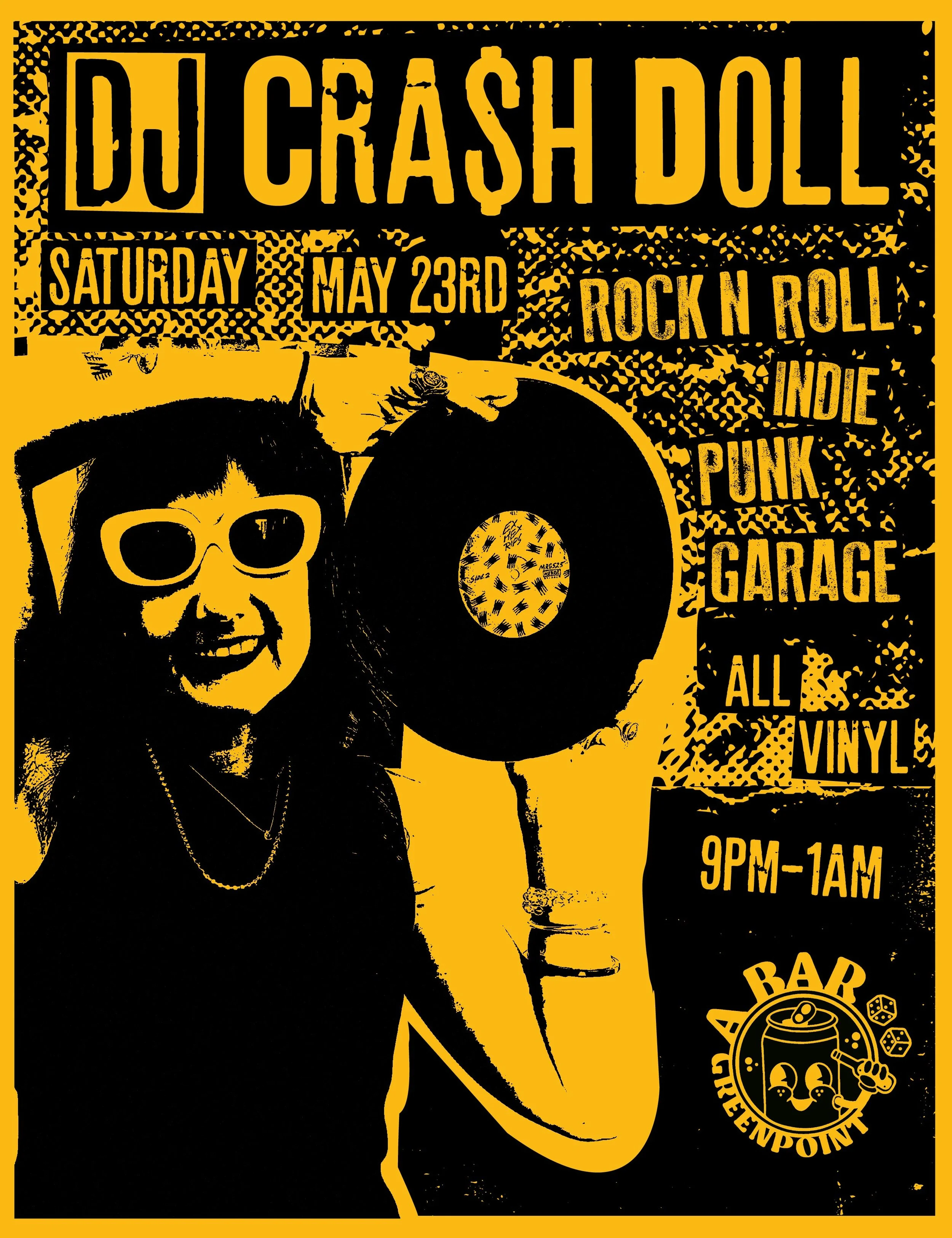 DJ CRASH DOLL  AT A BAR