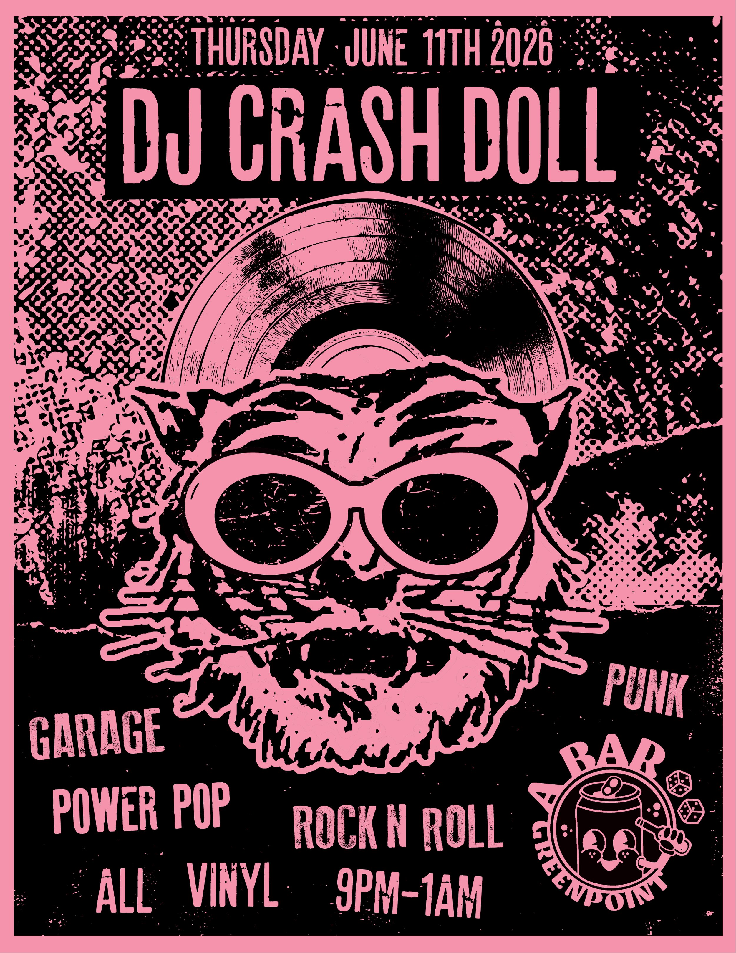 DJ CRASH DOLL AT A BAR