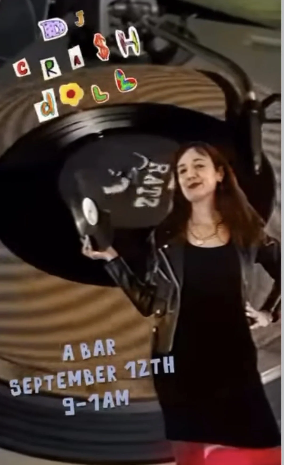 DJ CRASH DOLL AT A BAR