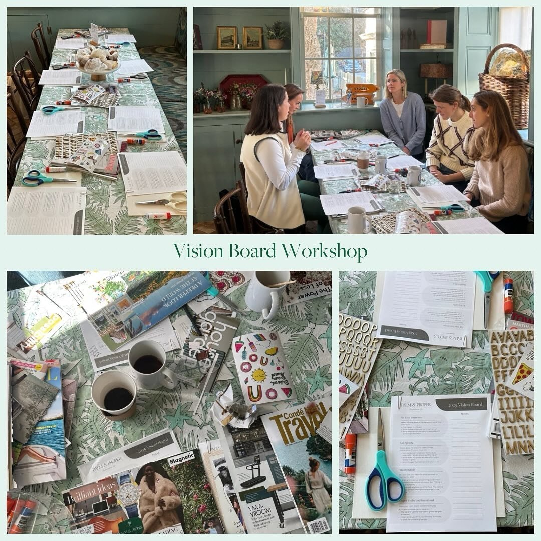 We kicked off 2025 with a P&P vision board workshop setting intentions, goals and manifestations for the year ahead. @raepardinimatson gave me the idea and it was so much fun to recreate with a group of 8 ladies here. I can’t wait to see wh