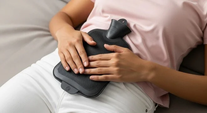 Warm Compress on Abdomen