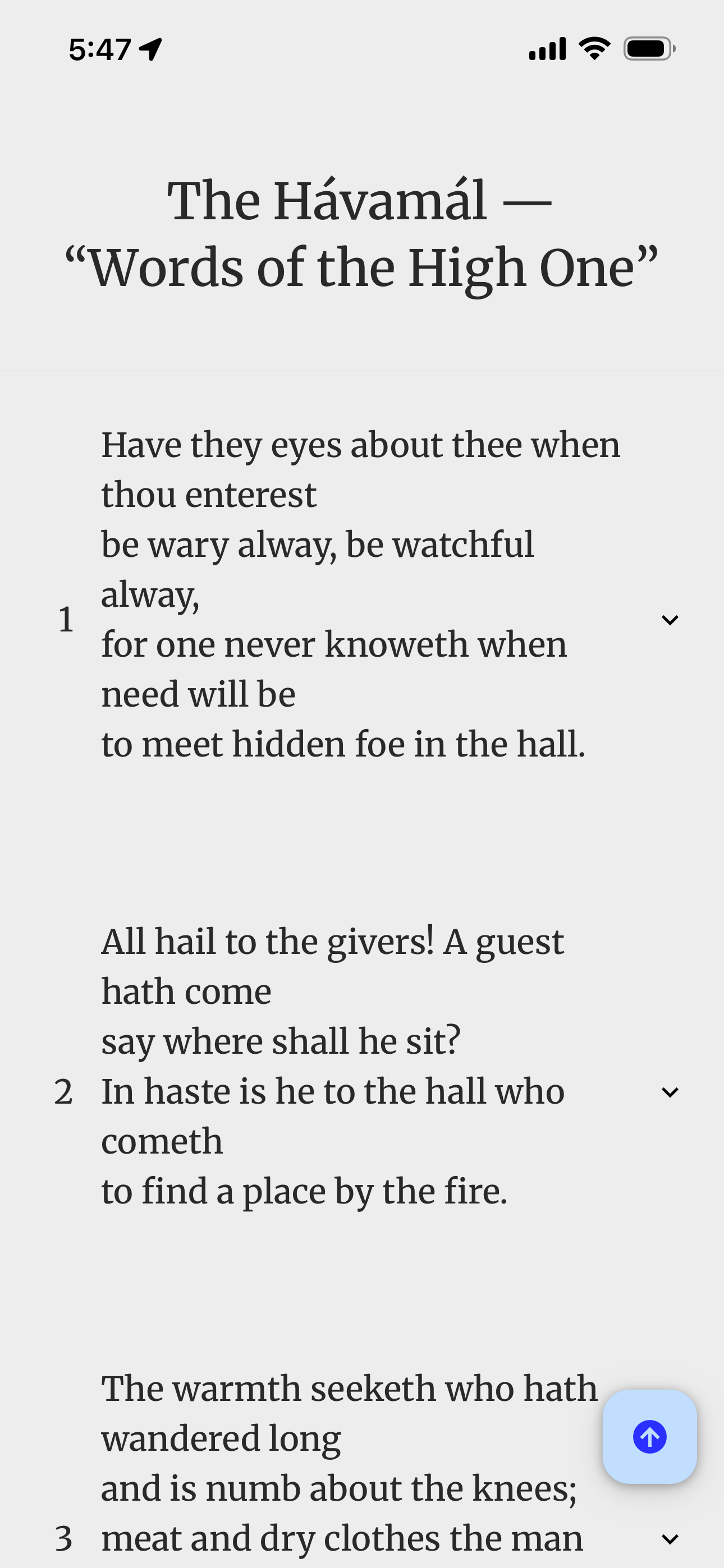 Digital Havamal App Header