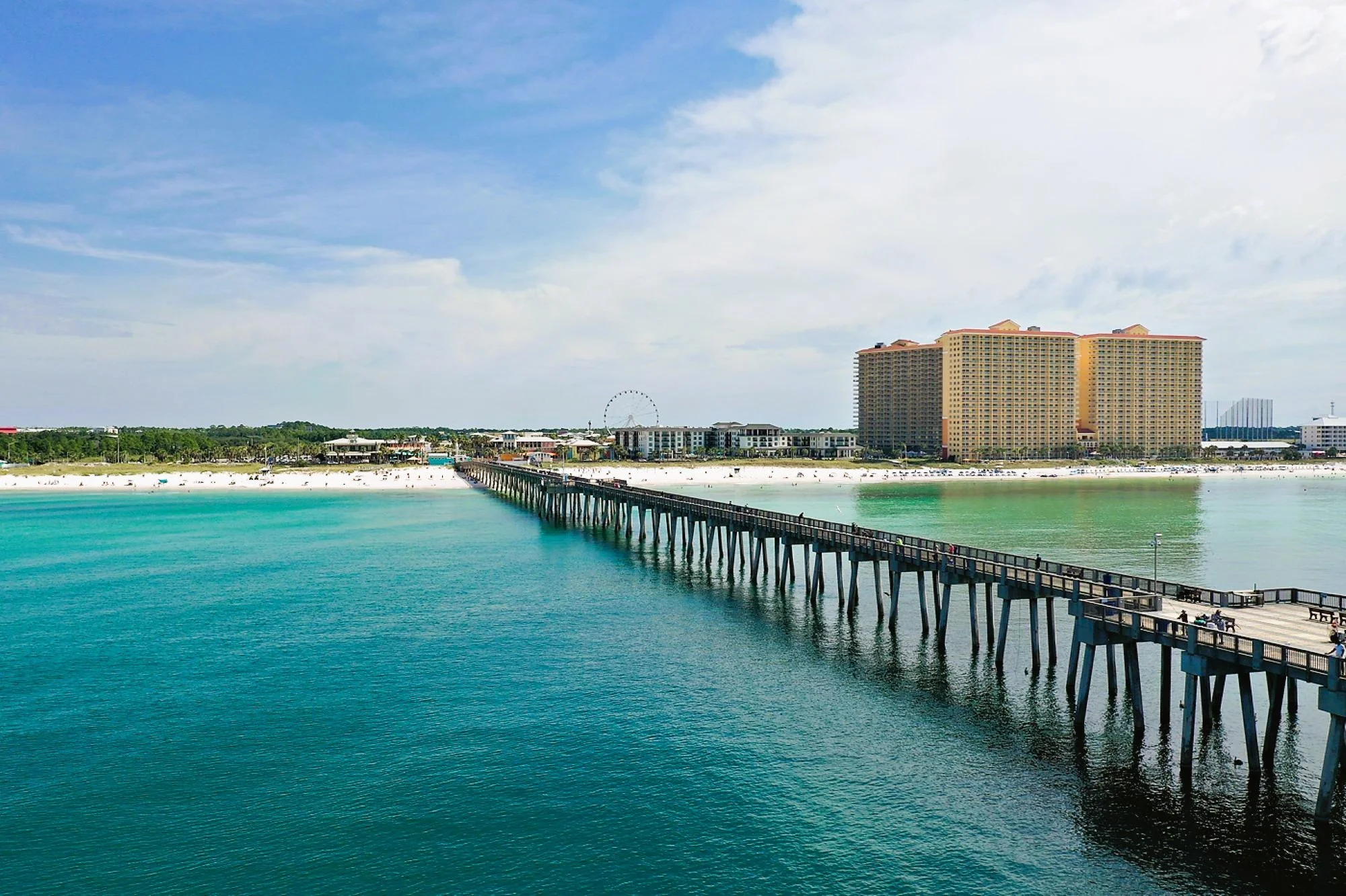 View of the Russell-Fields City Pier in Panama City Beach, Florida.