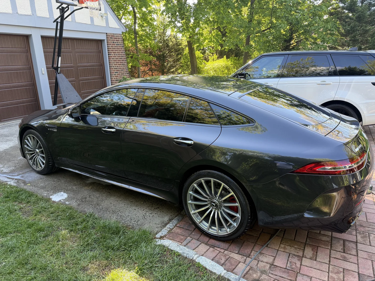 Mercedes-AMG GT sedan after professional exterior detail in Westchester County