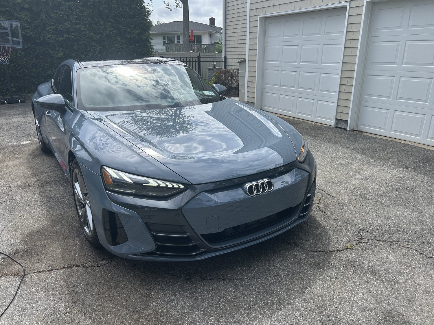 Electric Audi sedan after Exterior Essentials mobile detailing in Pelham, NY