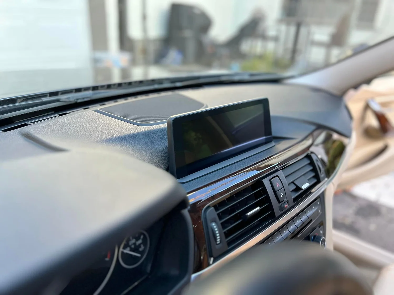 Clean dashboard and interior surfaces after maintenance detail