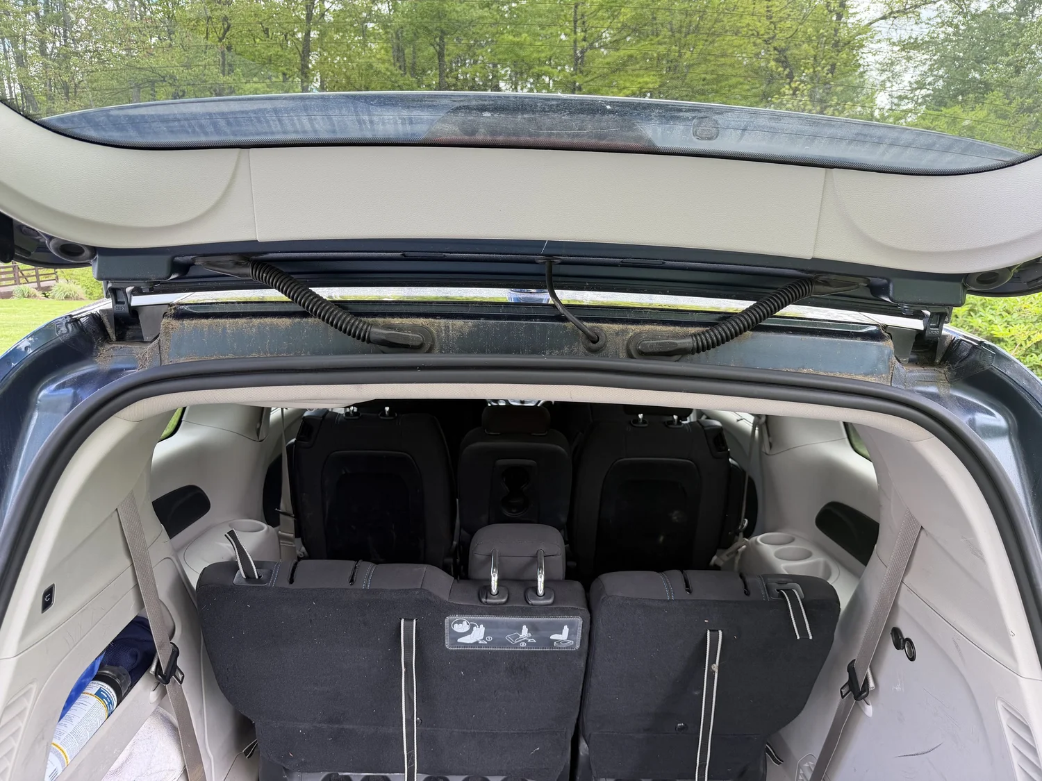 Minivan third row after Signature Interior Reset in Larchmont, NY