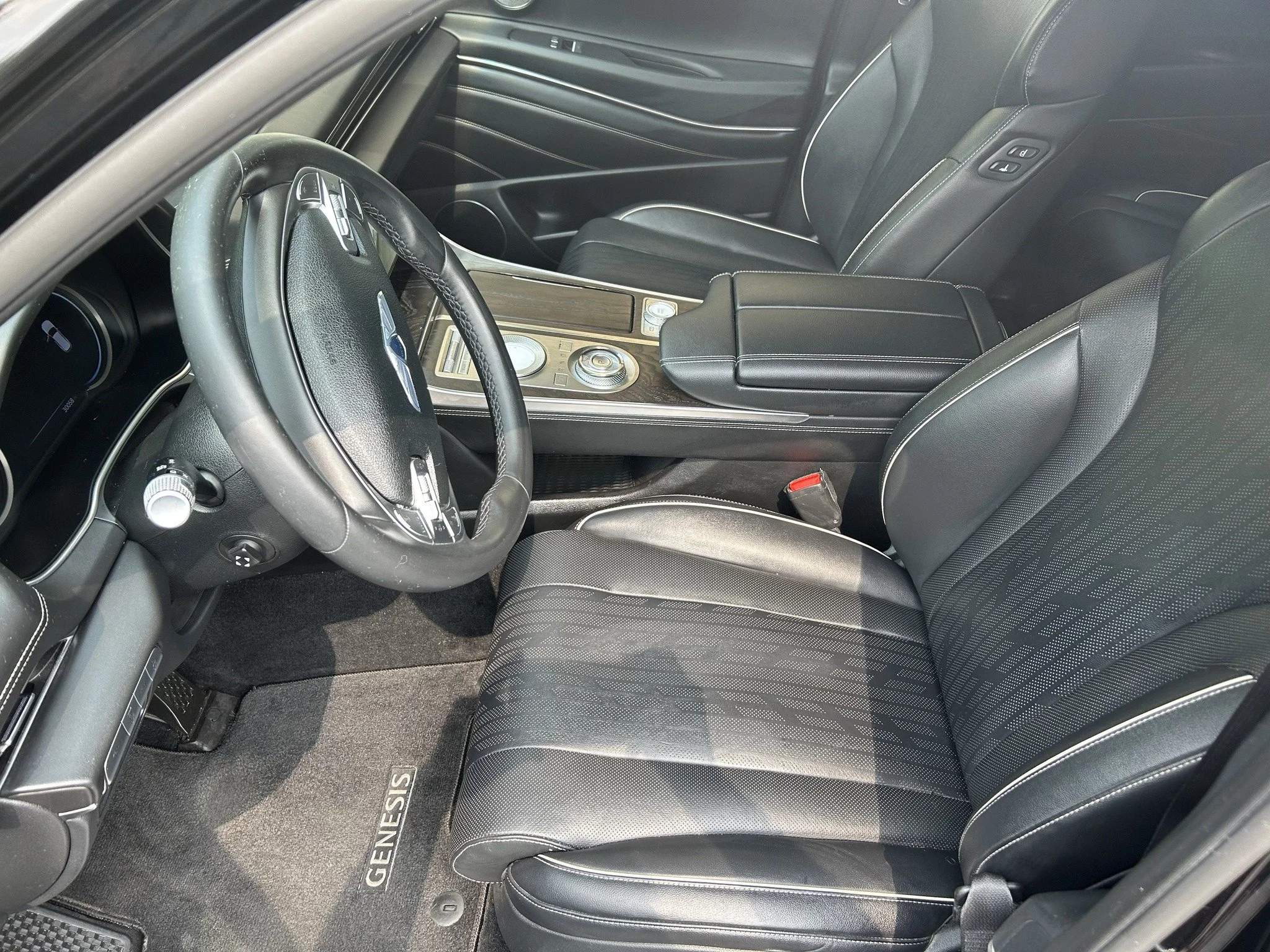 Black interior after detailing