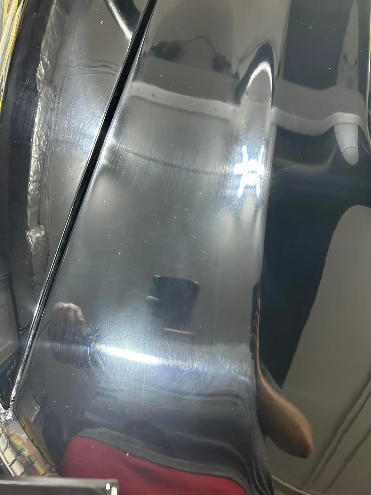 Paint scratches before correction