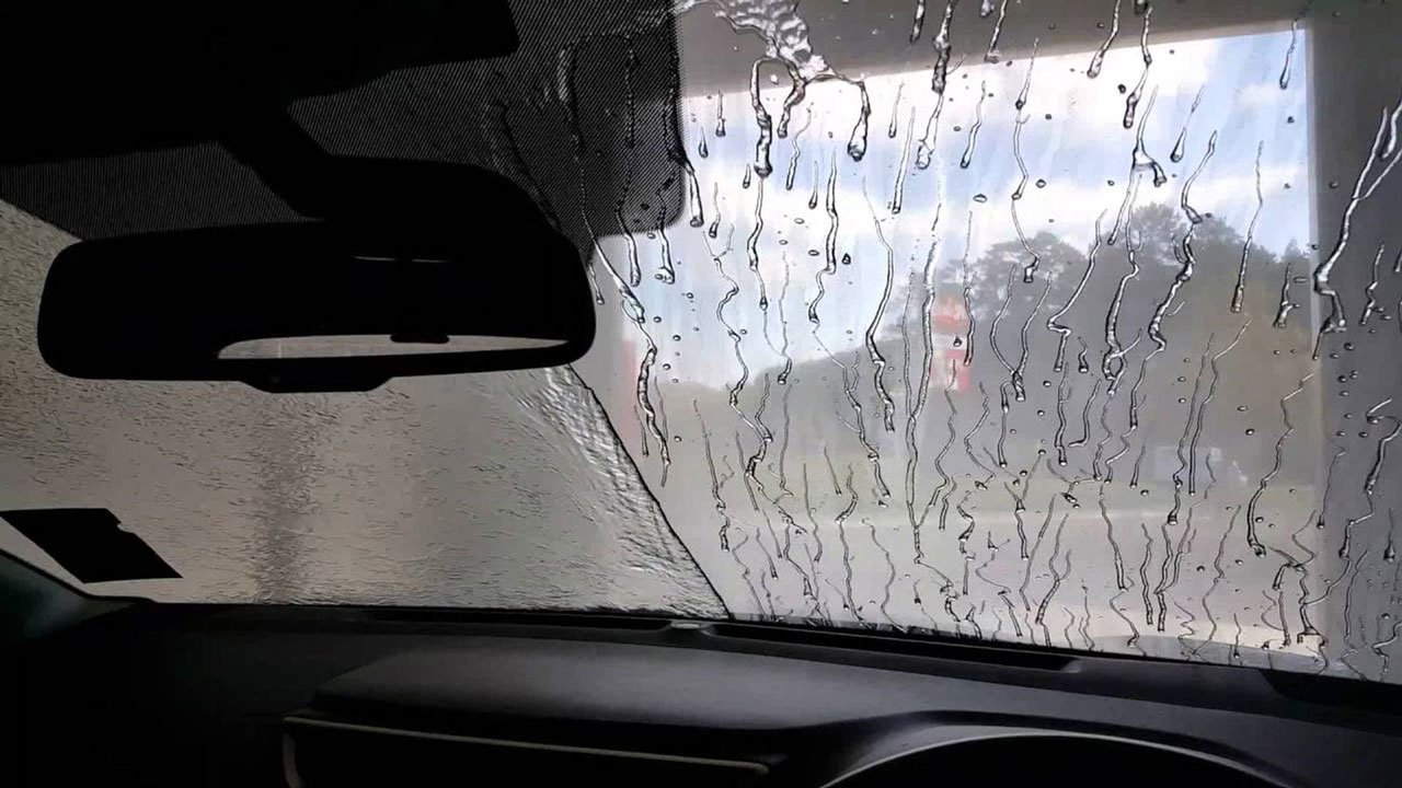 Before and after glass coating comparison