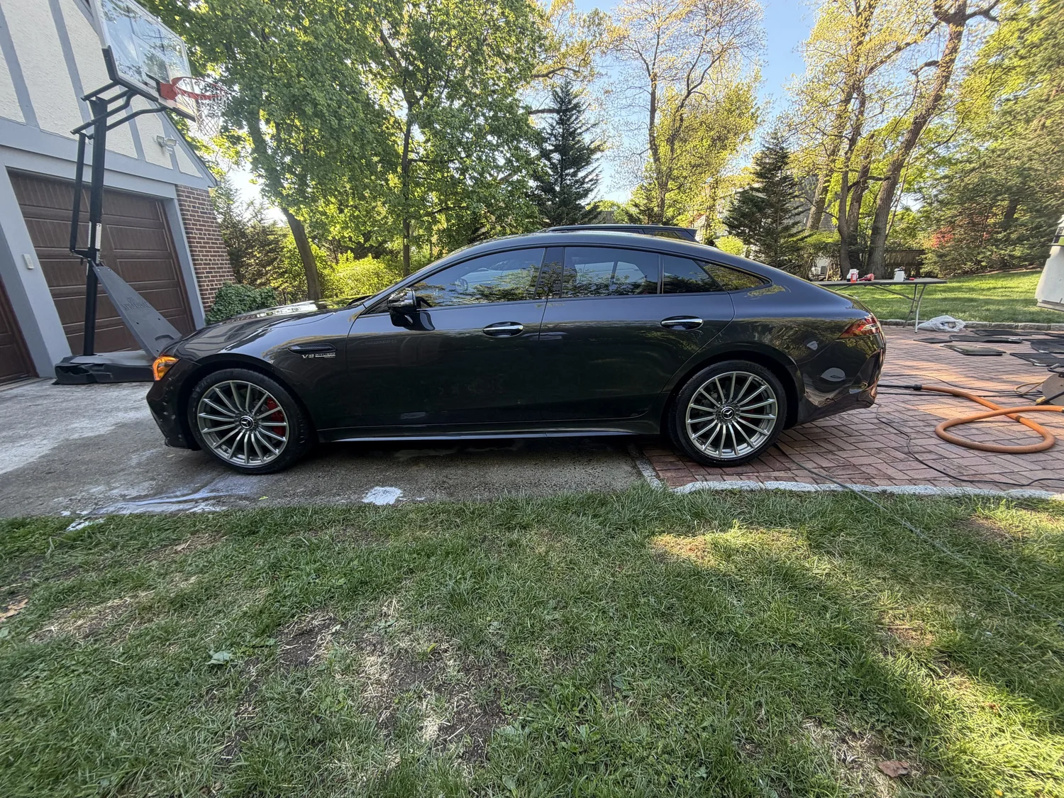 Mercedes-AMG GT with high-gloss paint finish after Signature Exterior Reset in Greenwich, CT
